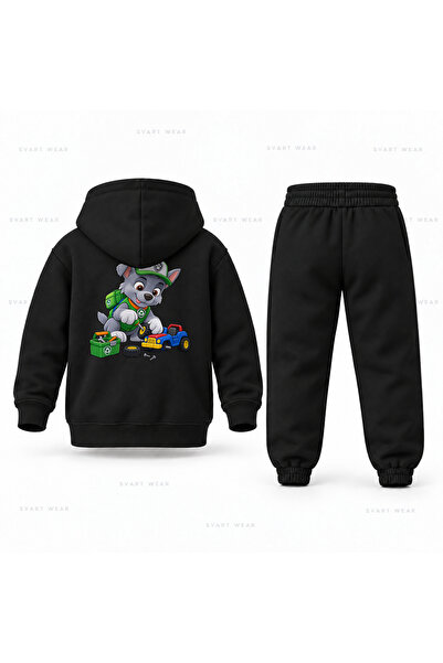 SVART WEAR طقم بدلة رياضية للأطفال مطبوع عليها شعار Paw Patrol Rocky Teker Re...