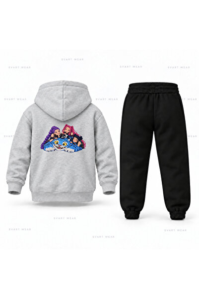 SVART WEAR طقم بدلة رياضية للأطفال مطبوع عليها KPop Demon Hunters Derpy Littl...