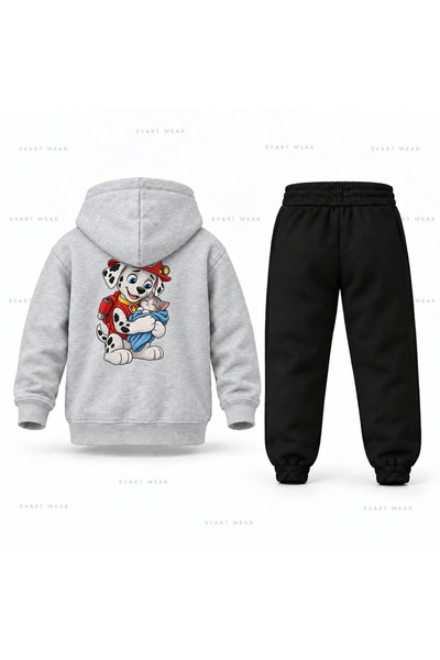 SVART WEAR طقم بدلة رياضية للأطفال مطبوع عليه قطة مارشال من باو باترول