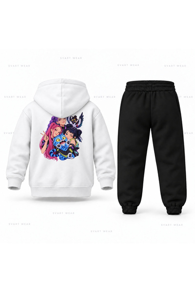 SVART WEAR طقم بدلة رياضية للأطفال مطبوع عليه KPop Demon Hunters Zoey Kucak