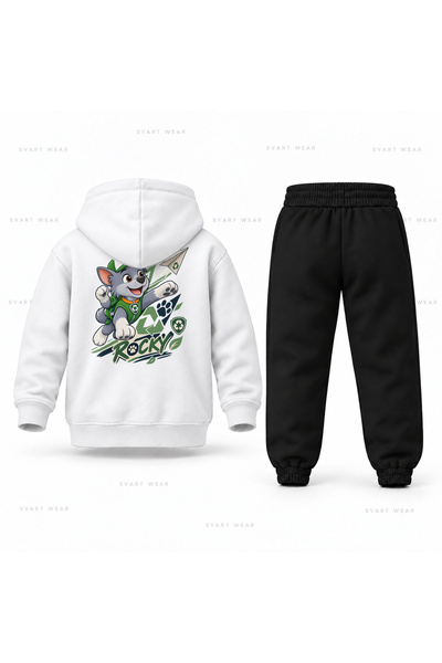 SVART WEAR طقم بدلة رياضية للأطفال مطبوع عليه طائرة روكي من باو باترول