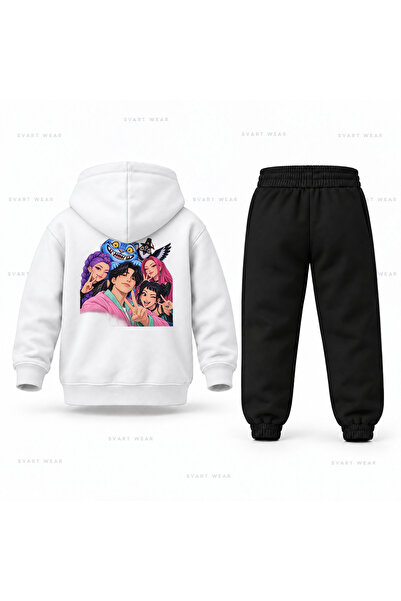 SVART WEAR طقم بدلة رياضية للأطفال مطبوع عليها صورة سيلفي لجينو من KPop Demon...