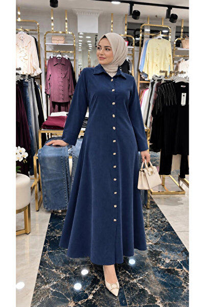 Butik Lacivert Abaya görünümlü Elbise Modelimiz