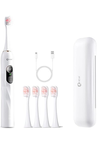 R REVA Reva V3 Sonic Electric Toothbrush for Adults, Dual Display, 5 Modes, 2...