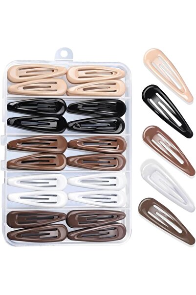 Arabest Snap Hair Clips, 50Pcs 2-Inch Metal Hair Barrettes with Smooth Coatin...