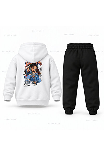 SVART WEAR طقم بدلة رياضية للأطفال مطبوعة من KATSEYE Daniela Chibi