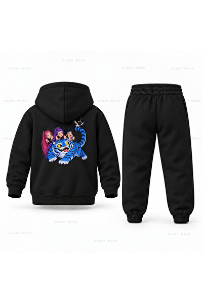 SVART WEAR طقم بدلة رياضية للأطفال مطبوع عليه KPop Demon Hunters Sussie Kuyru...