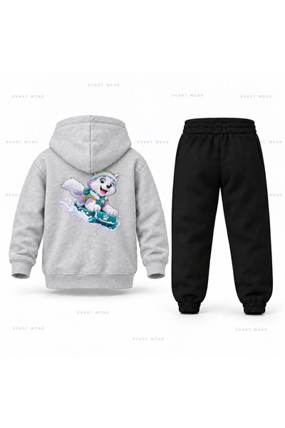 SVART WEAR طقم بدلة رياضية للأطفال مطبوع عليه شعار باو باترول إيفرست كيزاك
