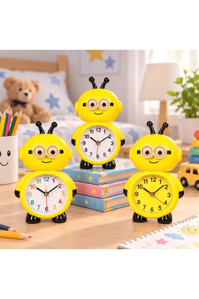 Maxx Çalar Saat Sarı Robot 18 Cm Pilli