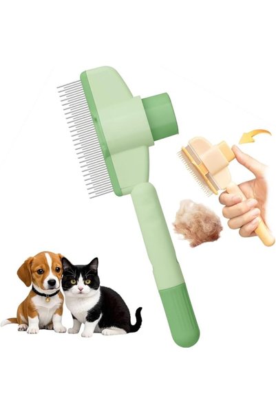Yelajoy Pet Hair Removal Comb, Flea Comb for Cats, Cat Brush for Short and Lo...
