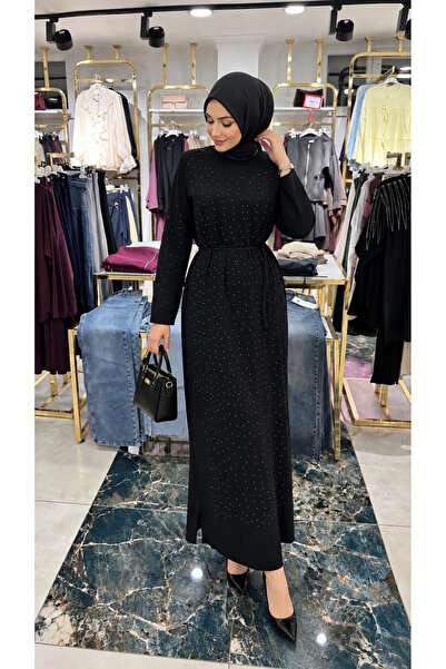 Butik Siyah Yeni Sezon Mevsimlik Elbise Modelimiz