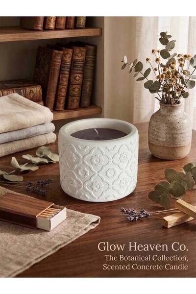 GLOW HEAVEN BOTANİK KOLEKSİYONU ÇİÇEK DESENLİ KOKULU MUM