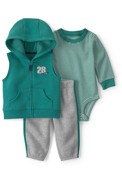 Carter's Erkek Bebek Yelekli Set 3 Ay-24 Ay Yeşil