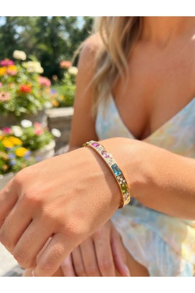 İNN JEWELLERY 316 L Çelik Kelepçe Bileklik Renkli Figürlü Renk Atmaz