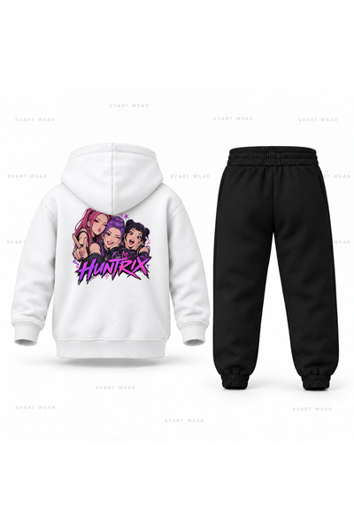 SVART WEAR طقم بدلة رياضية للأطفال مطبوع عليها صورة سيلفي مضحكة من KPop Demon...