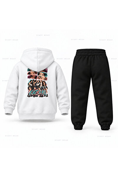 SVART WEAR طقم بدلة رياضية للأطفال بغطاء للرأس مطبوع عليه تصميم Gozraj ملون م...