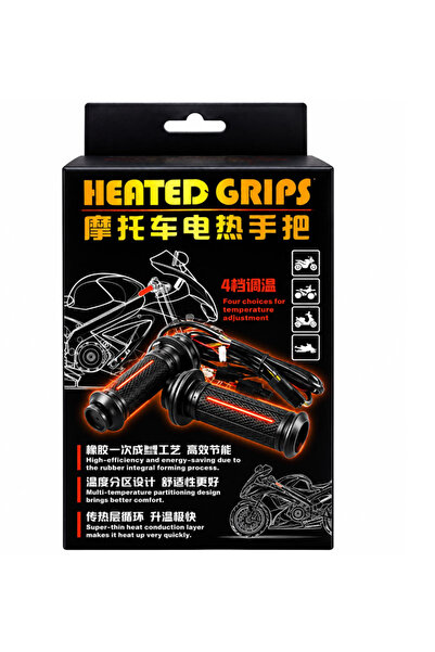 Heated Grips Marka Motosiklet Elcik Isıtma 4 Kademeli Isıtmalı Çift Gaz Telli