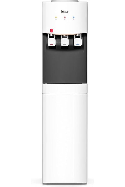 Ugine Water Dispenser, Stand, Top Load, 3 Taps, Cold 5L, Hot 4L, White - TY-L...