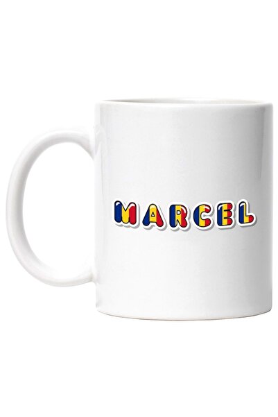 INOVATIX Cana alba personalizata,Numele Marcel,Romania,Suporter,Steagul Roman...