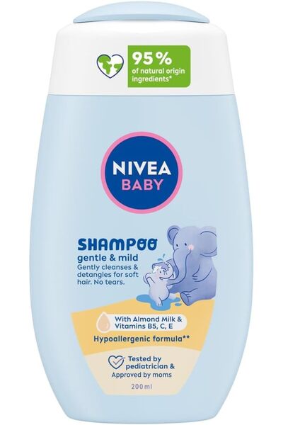 Nivea Body شامبو استحمام للأطفال من نيفيا، خالص ولطيف بخلاصة البابونج، 200 مل