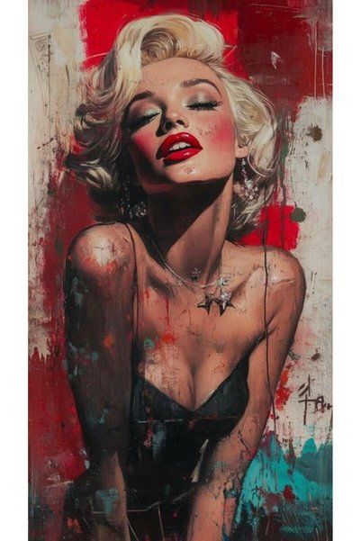 Generic Brand Tablou Canvas Portret Feminin Vintage, Decorativ pentru Perete