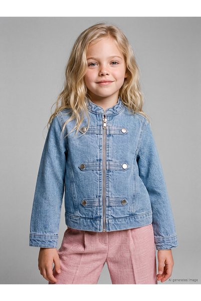 LC Waikiki Vision New Season Indigo Collar Jean Jacket for Girls