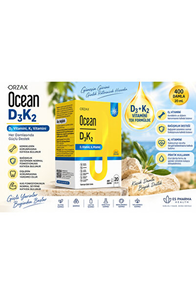 Ocean Orzax Plus Omega 3 + ExtraMag Magnezyum + D3K2 3'lü Avantaj Paketi