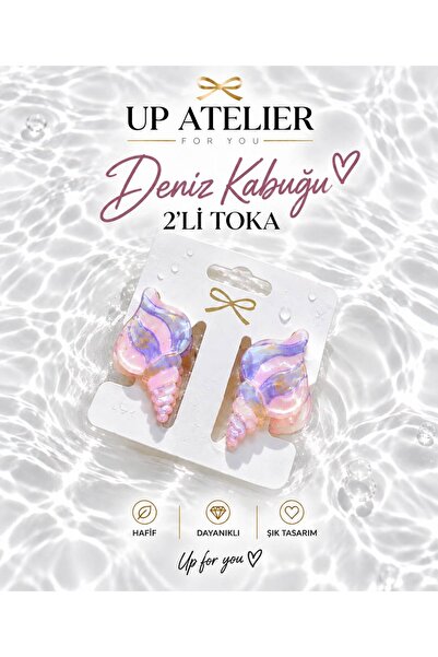 Up Atelier 2'li Deniz Kabuğu Toka 4cm