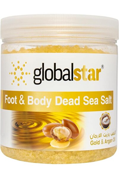 Globalstar ملح البحر الميت للقدمين والجسم من جلوبال ستار مع الذهب وزيت الأرغا...
