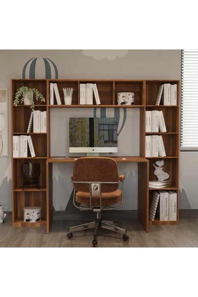 klubeconcept Klube Concept Modüler Kitaplıklı Çalışma Masası – Ayrı Kullanıla...