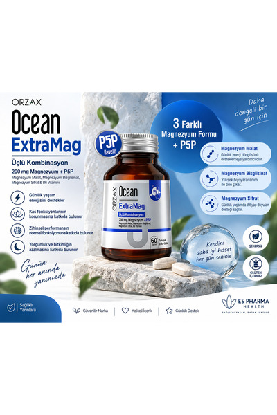 Ocean Orzax Plus Omega 3 + ExtraMag Magnezyum + D3K2 3'lü Avantaj Paketi