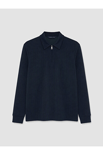 LC Waikiki Vizyon New Season Navy Blue Polo Collar Men's T-Shirt