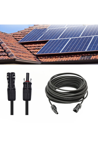 OEM Cablu solar 6mm 27.5M Negru, conectori MC4, utilizat interior exterior IP67