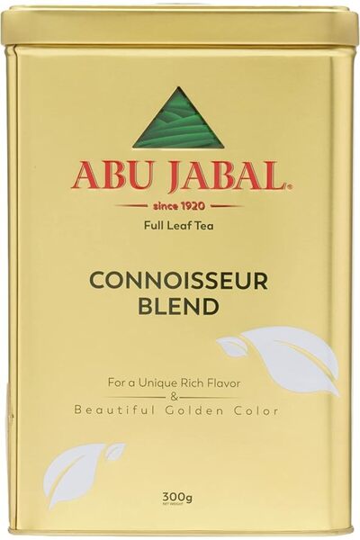ABU JABAL Pure and Premium Ceylon Tea Leaves, in a Metal Can Weighing 300 Gra...