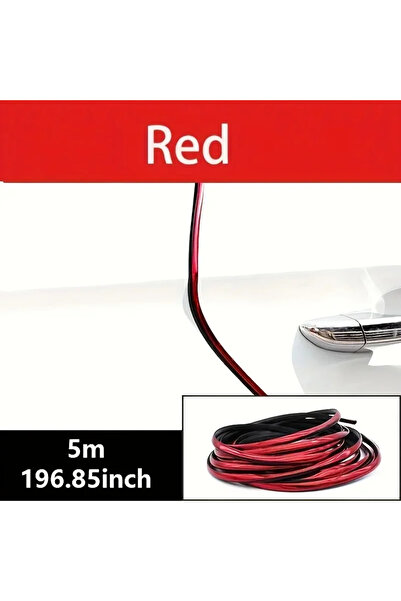 Choice Red 5m Universal U Shape Custom Chrome Plated DIY Moulding Trim Strip ...