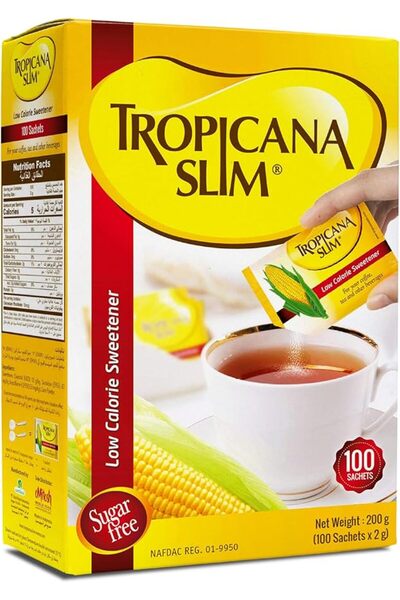 Tropicana Slim مُحلي منخفض السعرات الحرارية 100 كيس