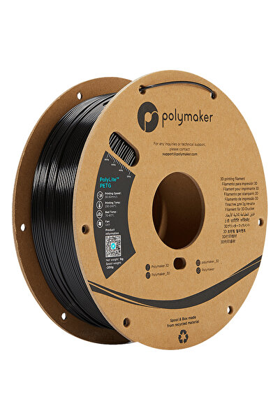 Polymaker PolyLite PETG Νήμα από την Polymaker, 1.75mm, 1kg - Μαύρο