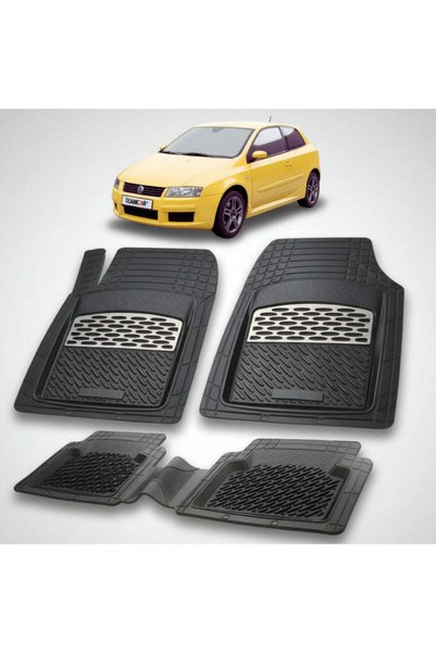 TEAMCAR Floor mats Fiat Stilo Hatchback 3 doors Compatible 2001-2004 | Silver