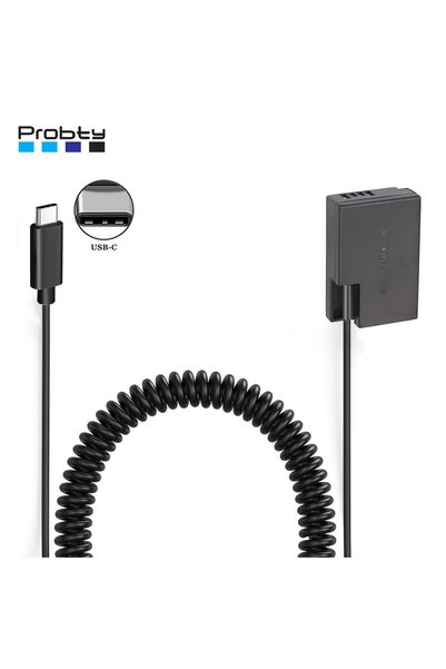 PROBTY كابل USB-C مع بطارية وهمية LP-E17 ACK-E18 DR-E18 لكاميرات كانون EOS 75...