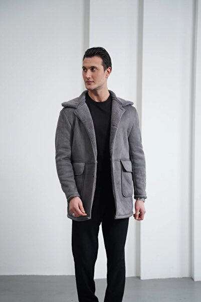 MODEFENDİ Men's Fur Nubuck Coat