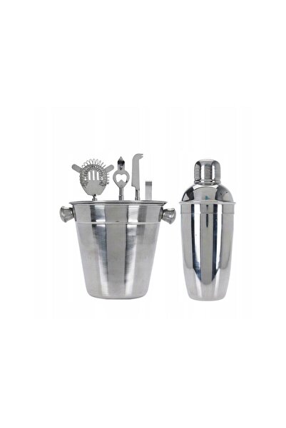 Excellent Houseware Σετ κοκτέιλ 6 τεμαχίων με σέικερ και ανοξείδωτη παγοθήκη,...