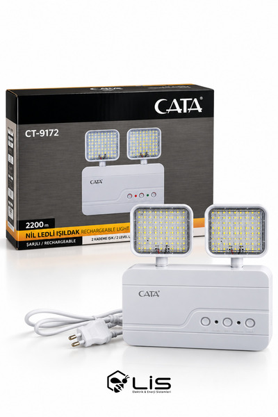 Cata CT-9172 Şarjlı Ledli Acil Aydınlatma Armatürü 2X10 W
