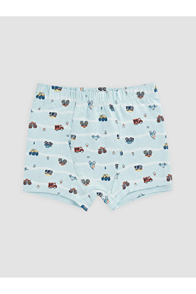 LC Waikiki Özmarka New Season Blue Patterned Boys' Boxers