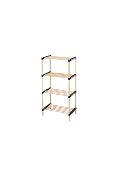 Aria Trade Ξύλινη Παπουτσοθήκη με 4 Ράφια, 49x28x92.5 εκ.