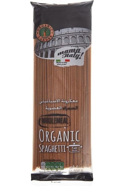 Organic Larder سباغيتي من القمح الكامل، 500 جرام، أصفر