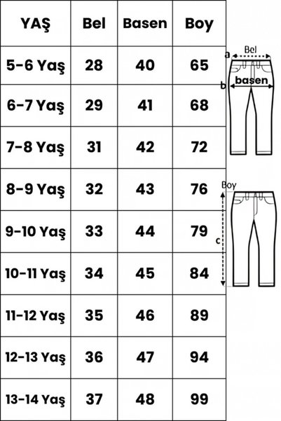 ESİLA KİDS Girls' Pants School and Casual Gabardine Wide Cut Trousers 6-14 Years