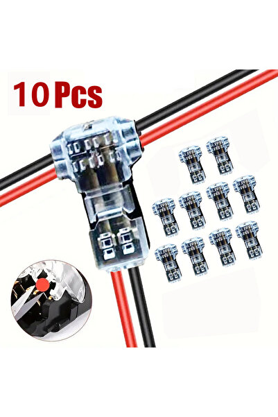 Choice 10Pcs 5/10/20Pcs Wire and Cable Snap-In T2 Connectors, No Welding, No ...
