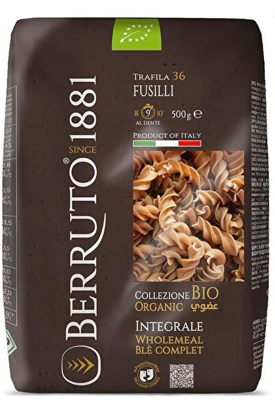 Pasta Berruto 1881 Organic Whole meal Fusilli36 500g