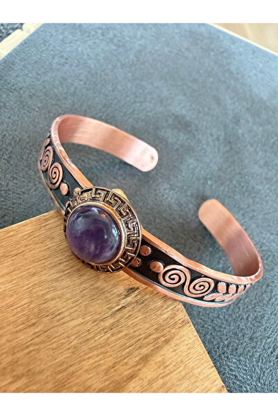 Rupen Kraft Pure Copper Bracelet Handcrafted Copper Bracelet with Natural Sto...