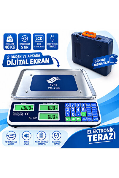 Netoc Bozyel Çantalı Şarjlı Elektronik Dijital Bakkal Manav Market Pazarcı Ve...